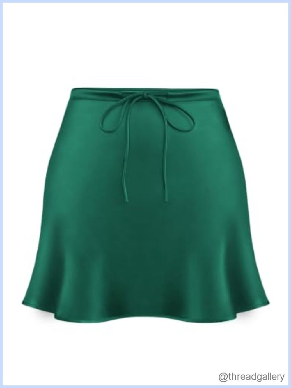 Satin Mini Skirt High Waisted A-Line Silky Short Skirt Adjustable Waist